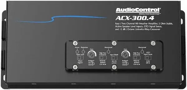 AudioControl ACX-300.4 Powersports/Marine All Weather 4-Channel Amplifier - (4 x 75 watts @ 2 ohms) & (4 x 50 watts @ 4 ohms)