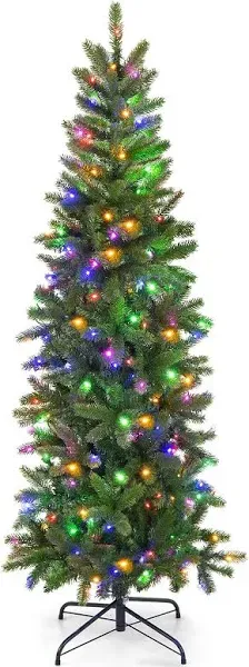 Costway 5ft Pre-Lit Hinged Artificial Christmas Tree