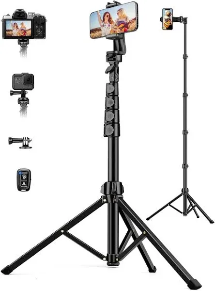 Tripod for iPhone, 71&#034; Tall Tripod with Remote Holder, Selfie Stick Cellphone...