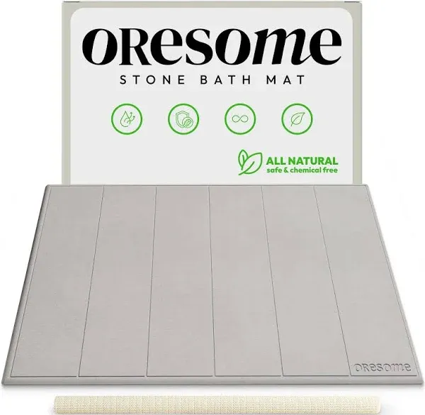 Luxury Stone Bath Mat (Pack), Instant Dry Bath Mat for Natural Fast Drying, 1