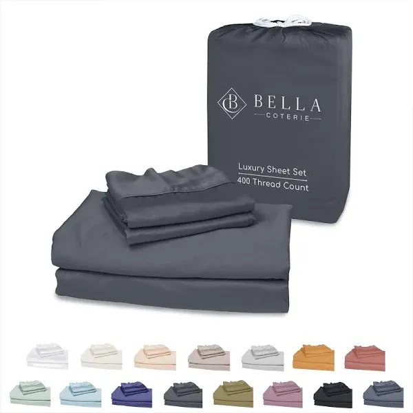 Bella Coterie Luxury King Bamboo Sheet Set Organically Grown Ultra Soft Cooling