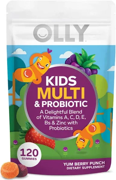 Olly Kids' Multivitamin + Probiotic Gummies - Berry Punch - 100ct