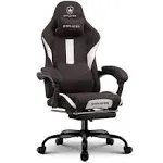 Lucklife Gaming Chairs 53.15&#034;Hx20.87&#034;<wbr/>Wx19.68&#034;D Adjustable Height Swivel Black