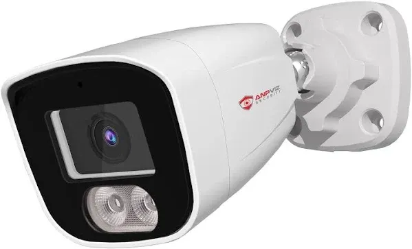 Anpviz 4MP PoE Bullet IP Camera with Microphone/Audio, CCTV Security Camera Outdoor Indoor, Night Vision 65ft, Waterproof IP66, 108° Wide Angle 2.8mm