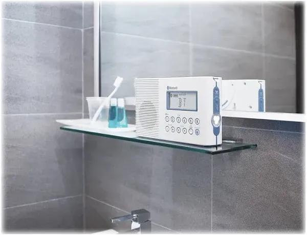 Sangean-FM / AM / Weather Alert / Bluetooth Waterproof Shower Radio