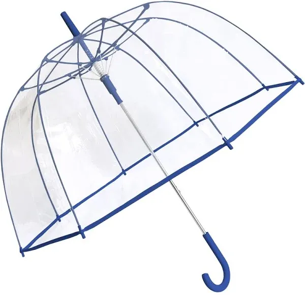 Weather Station Rain Umbrella, Automatic Compact Clear Dome Folding Umbrella, Windproof, Waterproof, Lightweight, and Packable for Travel