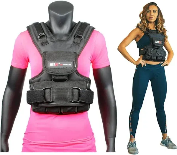 MIR 30lbs Women Adjustable Weighted Vest,Black