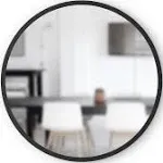 Umbra 24 in. diameter Black Hub Wall Mirror