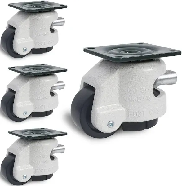 lesolar 4pcs Retractable Leveling Machine Casters