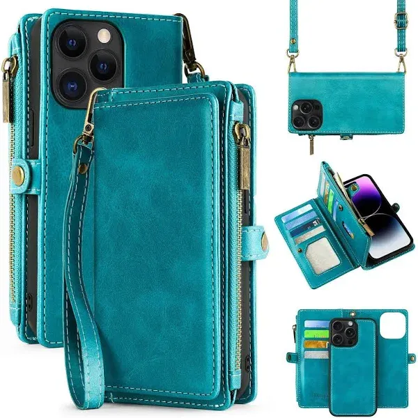 MInCYB Leather Wallet Case for iPhone 12 Pro Max