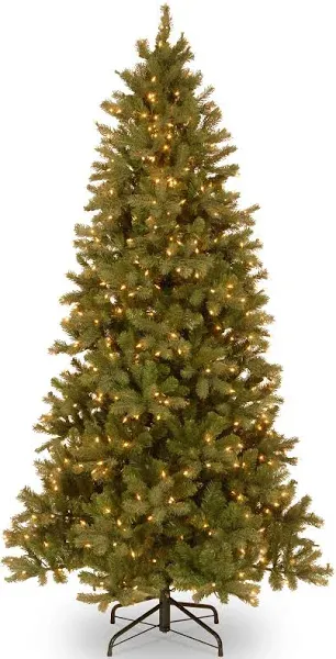 Pre-lit Slim Douglas Fir Downswept Artificial Christmas Tree - 7.5’ - Clear Light