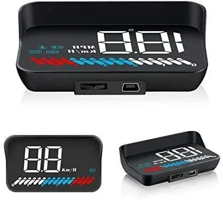 Car Head Up Display, Car Truck OBD2 HUD GPS Speedometer, iKiKin M7 Dual Mode Windshield Projector Car HUD Display for All Cars and Trucks