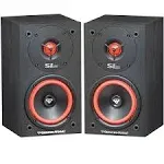 Home Audio Cerwin Vega SL-5M 5 1/4" 2-Way Satellite Speakers/Driver with 1" Soft Dome Tweeter Set of 2 - Black