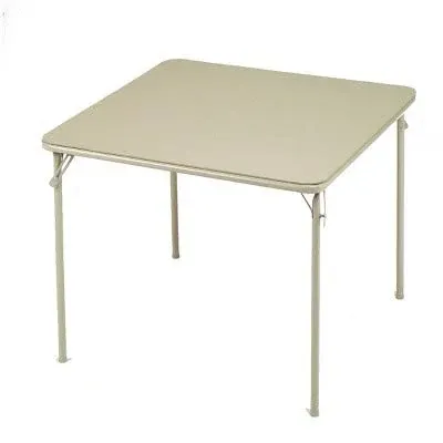 MECO Sudden Comfort 34 x 34 Inch Metal Square Folding Table