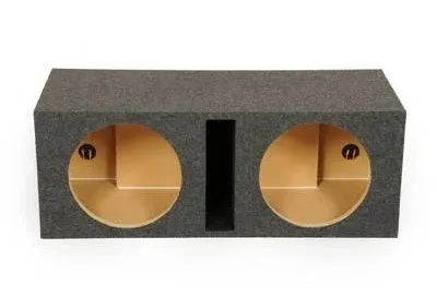 *BASS10* EMPTY WOOFER BOX QPOWER; (2)10&#034;; SLOT PORTED