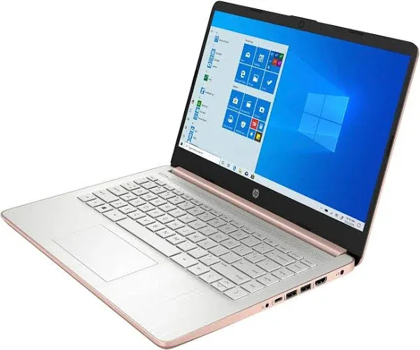 HP - 14-fq0060nr 14 Laptop, AMD 3020e, 4 GB RAM, 64 GB eMMC Storage, 14-inch HD Touchscreen, Windows 10 Home in S Mode, Long Battery Life, Microsoft 365, (14-fq0060nr, 2020) Pale Rose Gold