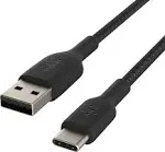 Belkin BOOST↑CHARGE Braided USB-C to USB-A Cable - Black