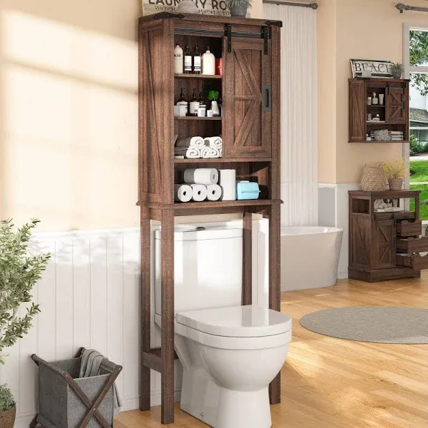 Farmhouse Over The Toilet Storage Cabinet