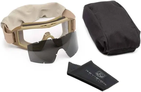 Revision Military 4-0309-9531 Military Safety Goggles Kit, Clear, Smoke Gray