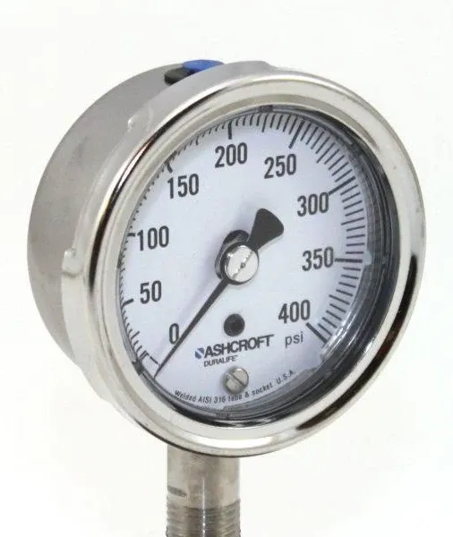 Ashcroft 35-1009-AW-02L<wbr/>-600 Pressure Gauge 3-1/2in 0-600psi 1/4in Npt