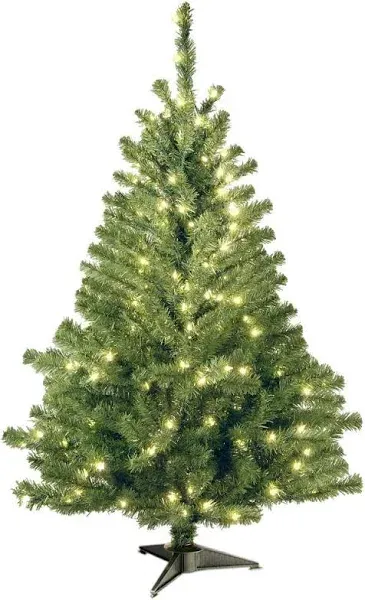 National Tree Company Pre-Lit Artificial Mini Christmas Tree, Green, Kincaid ...