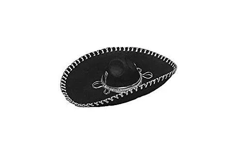 Dress Up America Mexican Sombrero Hat, Black, One Size Fits Most