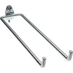 Triton Products 8-1/4" Double Rod 80 Degree Bend Steel Pegboard Hook (5pk)