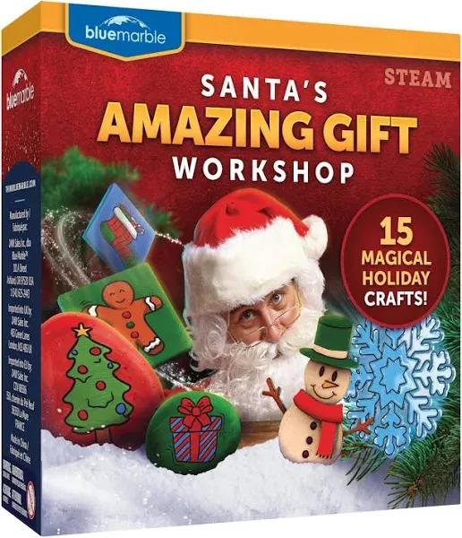 Blue Marble Santa&#039;s Christmas Craft Kit for Kids - 15 Magical Christmas Craft...