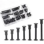 Black M6 Hex Drive Socket Cap Bolts Kit 35set Allen Head Countsunk Furniture Cri