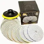 QuickT Stone Granite Marble Quartz Concrete 4&#034; Wet Diamond Polishing Pads Kit