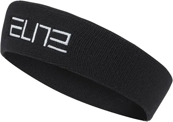 Nike Elite Headband Unisex Sports Tennis Running Hairband Band Black DX7088-010