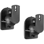 Wali Speaker Wall Mounts, Bookshelf Speaker Wall Mount Brackets, Surround Sound Speaker Mounts, Hold Up to 7.7 lbs, SWM202, 2 Pack, Black