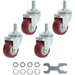 Swivel Caster Wheels 2 Inch Heavy Duty Threaded Stem Casters 1/2&#034;-13X1&#034; Set Of