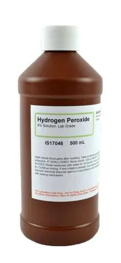 6% Hydrogen Peroxide, 500mL - Laboratory Grade