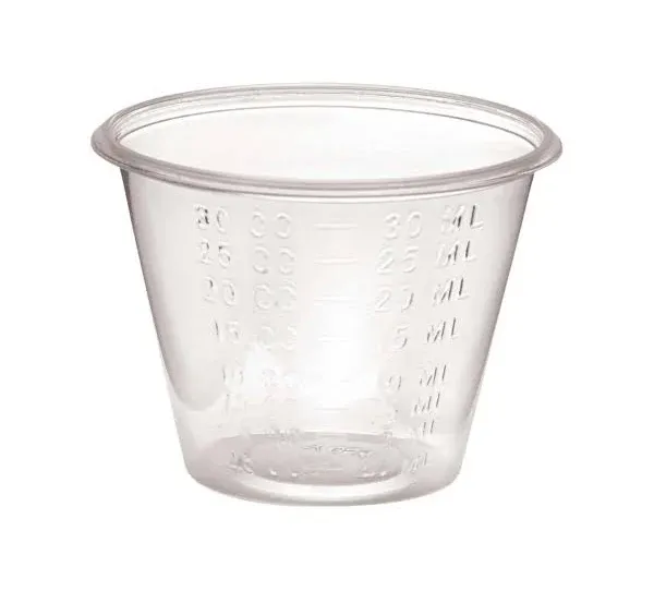 Medline Non-Sterile Graduated Plastic Medicine Cups, 1 oz., 5000 EA/CS