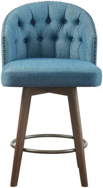 Madison Park Onyx Upholstered 360 Degree Swivel Counter Stool