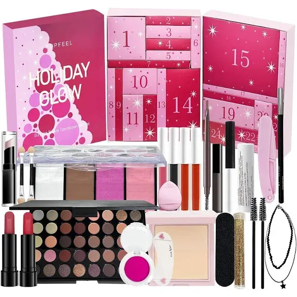 GUOBOYCL Makeup Holiday Gifts Glow Makeup Advent Calendar 2024