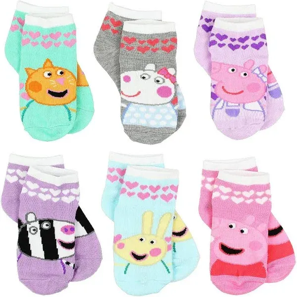 Peppa Pig Girls 6 pack Socks