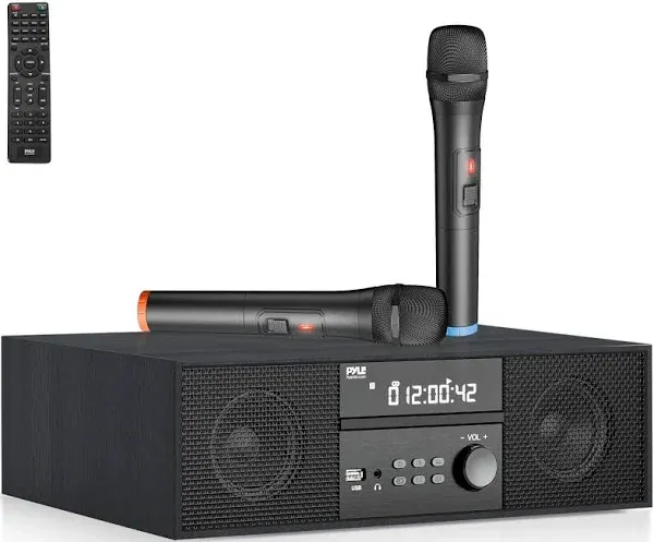 Pyle Home Stereo System Bluetooth Wireless Microphone has Small Dent In Corner