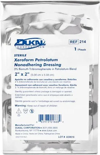 Dukal 214 Xeroform Petrolatum Gauze