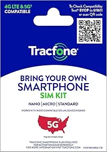 Tracfone Bring Your Own Phone Prepaid SIM Kit | 3-in-1 CDMA/GSM Sim Cards