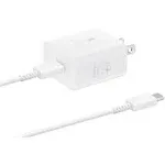 Samsung 25W PD Power Adapter with USB C Cable, White