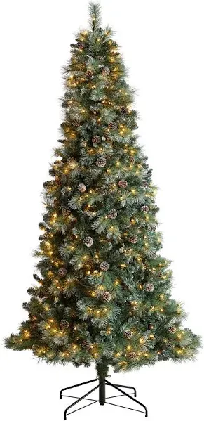 Nearly Natural Frosted Tip British Columbia Mountain Pine Artificial Christmas Tree