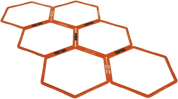 Yes4All Hex Agility Rings/Speed Rings with Carrying Bag – Hexagon Rings, Agility Hurdles for Agility Footwork Training