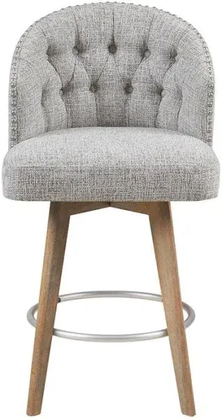 Madison Park Onyx Upholstered 360 Degree Swivel Counter Stool