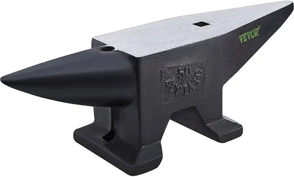 VEVOR 110 lbs Single Horn Cast Iron Anvil