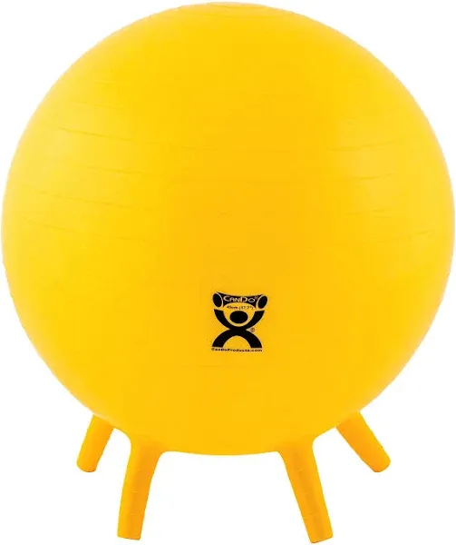 CanDo Inflatable Exercise Ball with Stability Feet