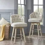 Madison Park Onyx Upholstered 360 Degree Swivel Counter Stool