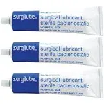 2 Pack SURGILUBE Lubricating Jelly Lube Sterile Tube Screw Top Tube 4.25oz Each