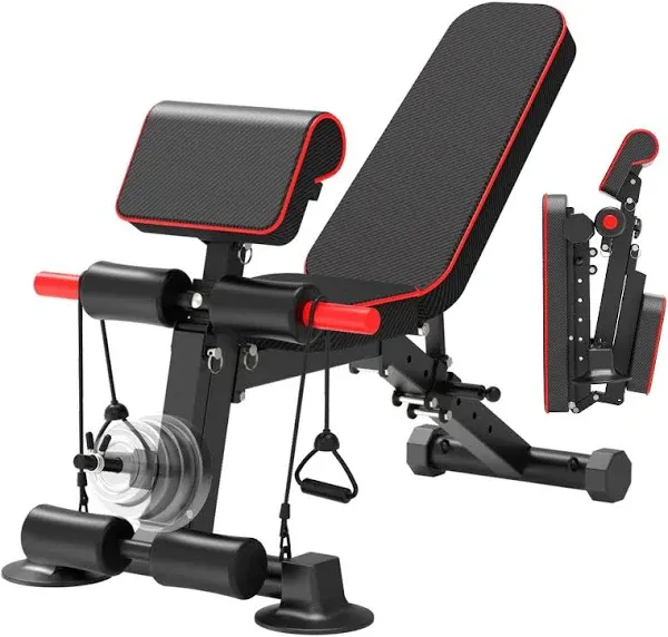 K KiNGKANG Adjustable Foldable Incline Decline Weight Bench